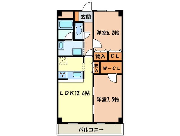 ベルナ－ドサ－モスの物件間取画像